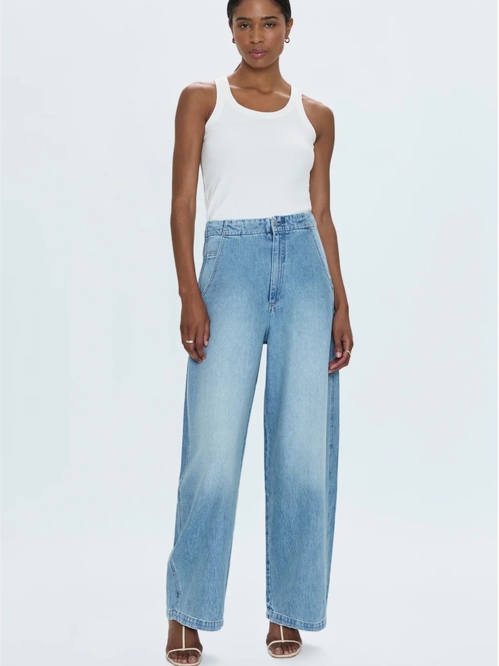 pistola Light Blue Wide Leg Jeans